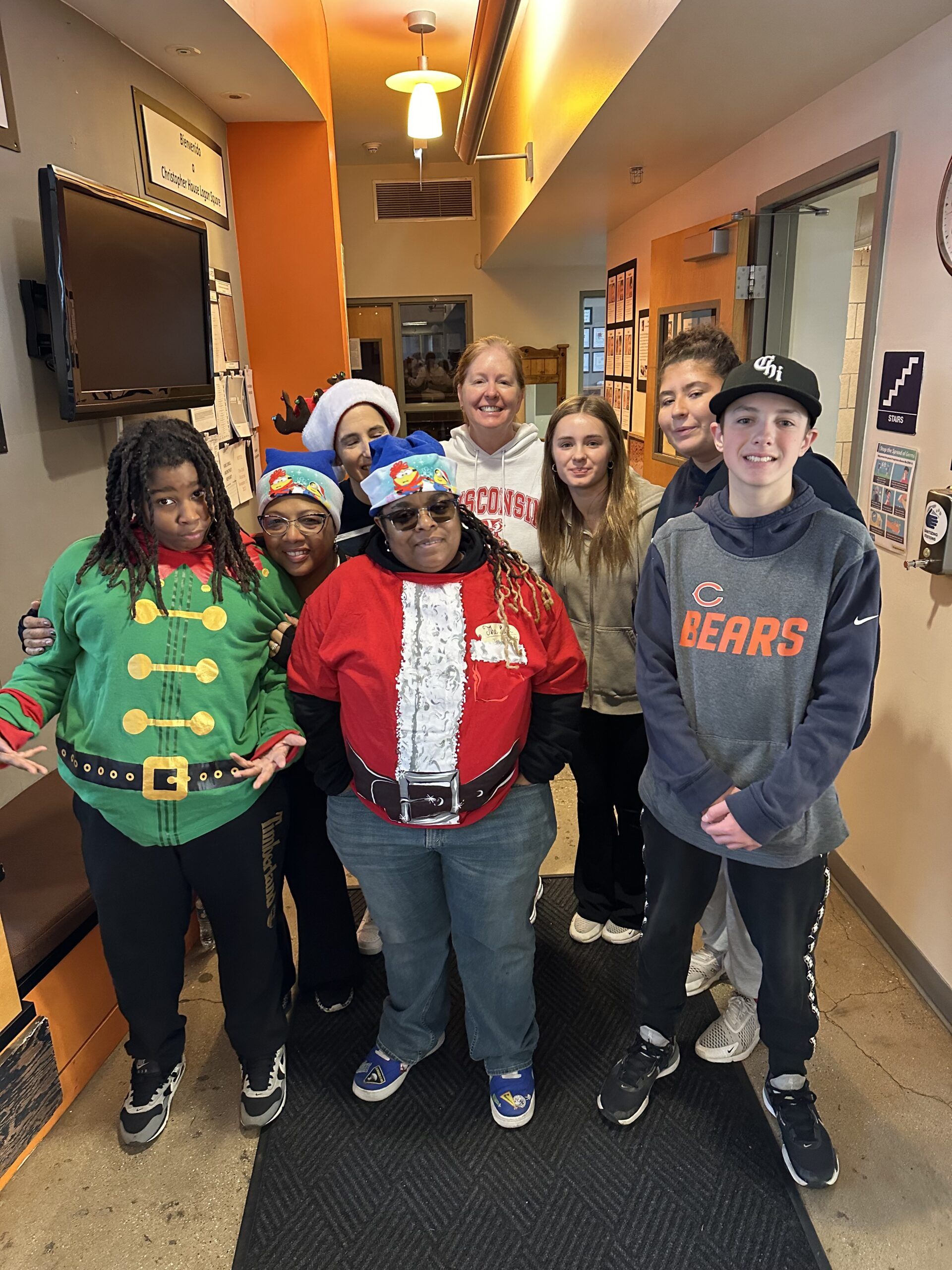 Volunteers helping receive gifts from donors