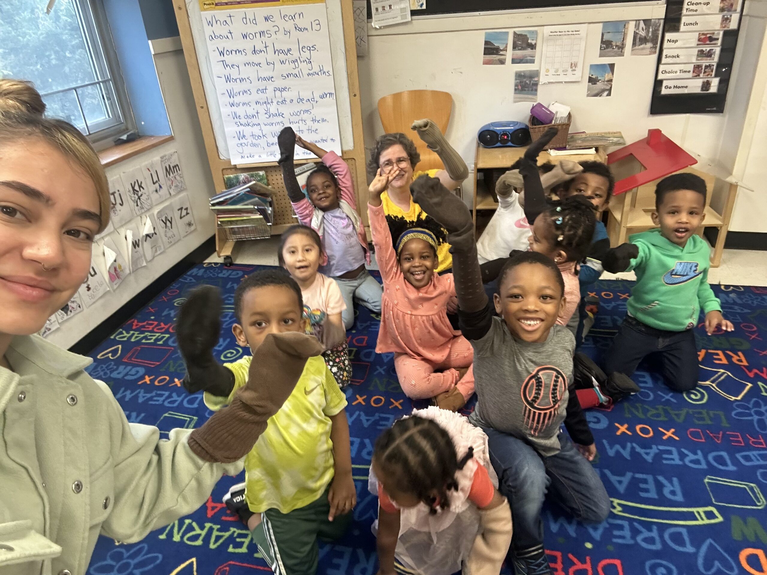 Family-to-Family Volunteers helping sort gifts